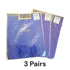 NEW Vintage Hedys Off Black Nylons - Style #609 (Set of 3)